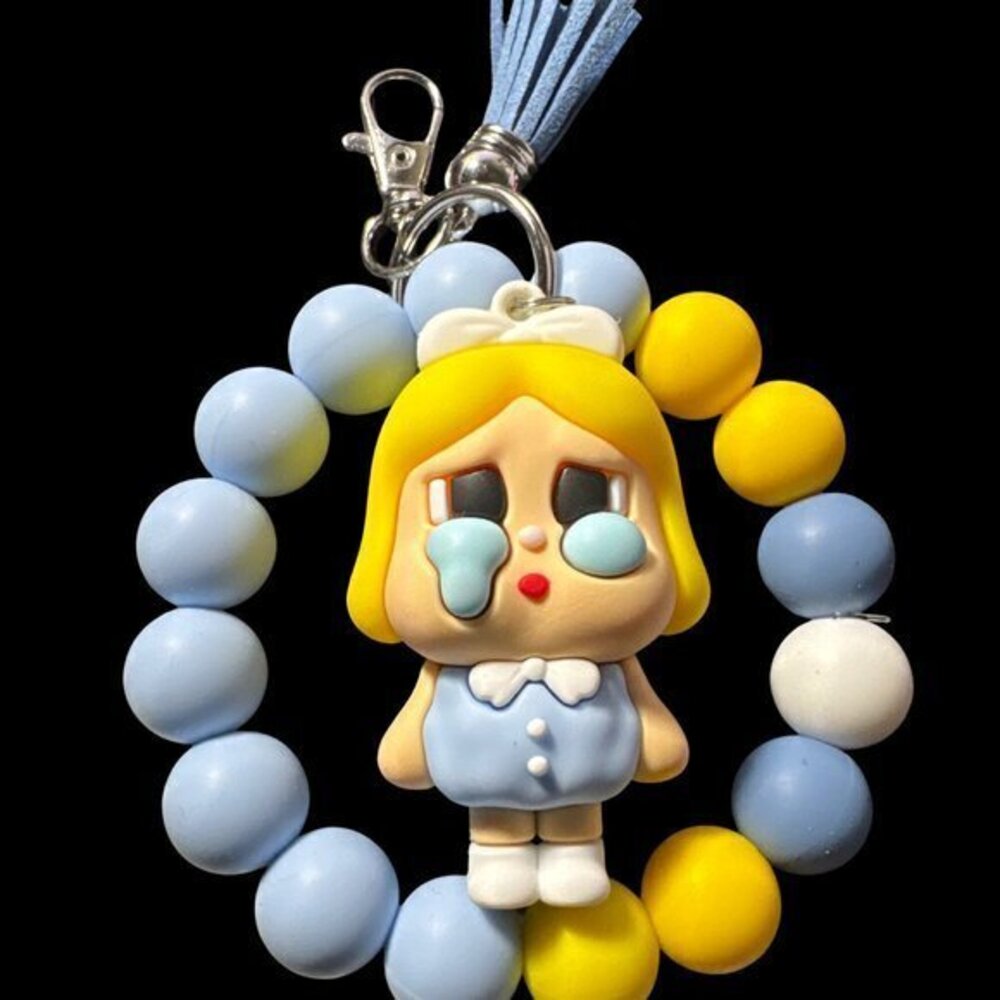 Crybaby She's Alice Stretchy Silicone Bracelet Wristlet Mama Keychain